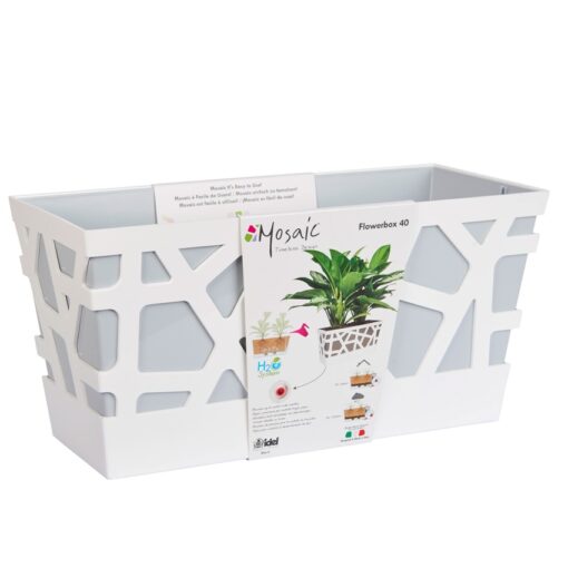 Plastična žardinjera Mosaic Flowerbox 40 SIVA